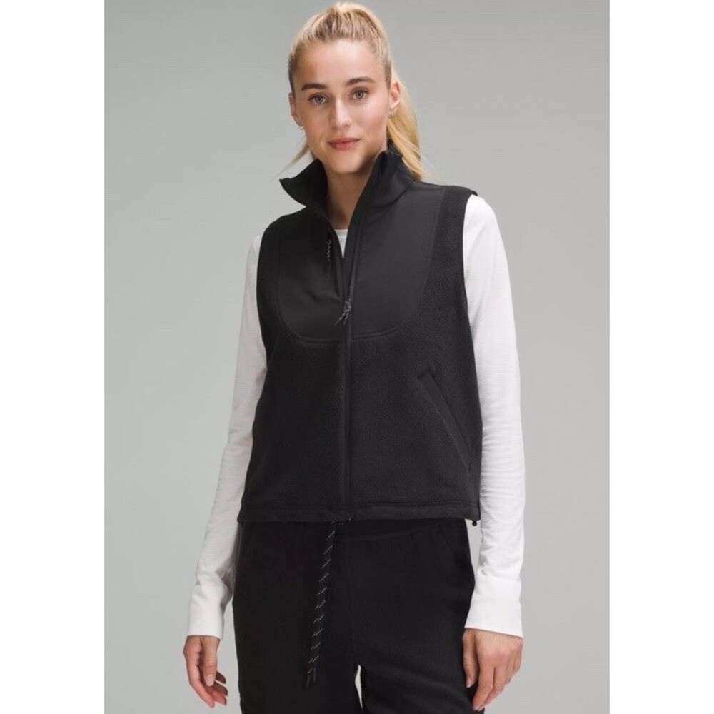 Lululemon Fleece Ripstop Hiking Vest Womens Black 6 Athletic Casual Outdoor